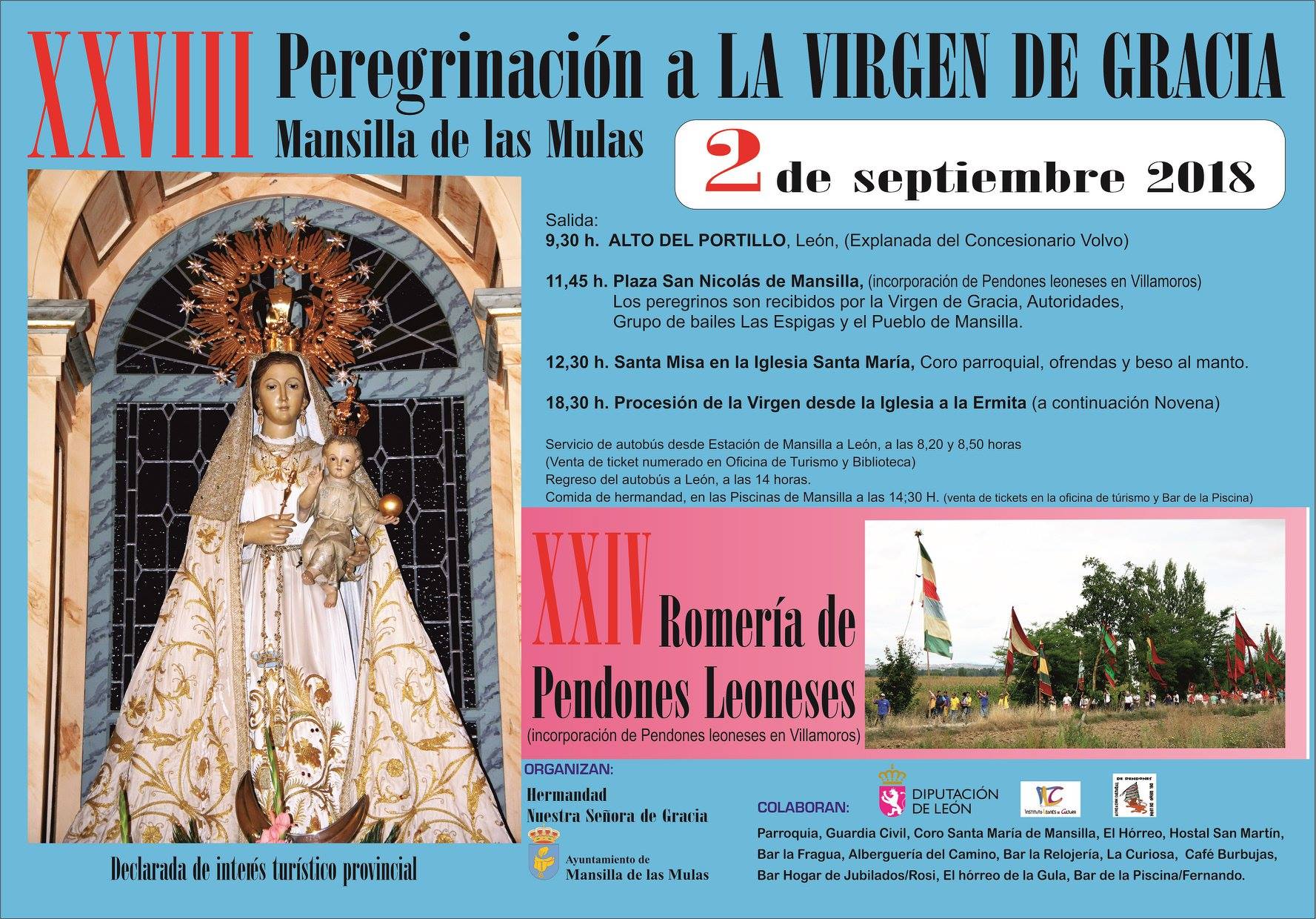 Peregrinación de la Virgen de Gracia 2018 Mansilla de las Mulas
